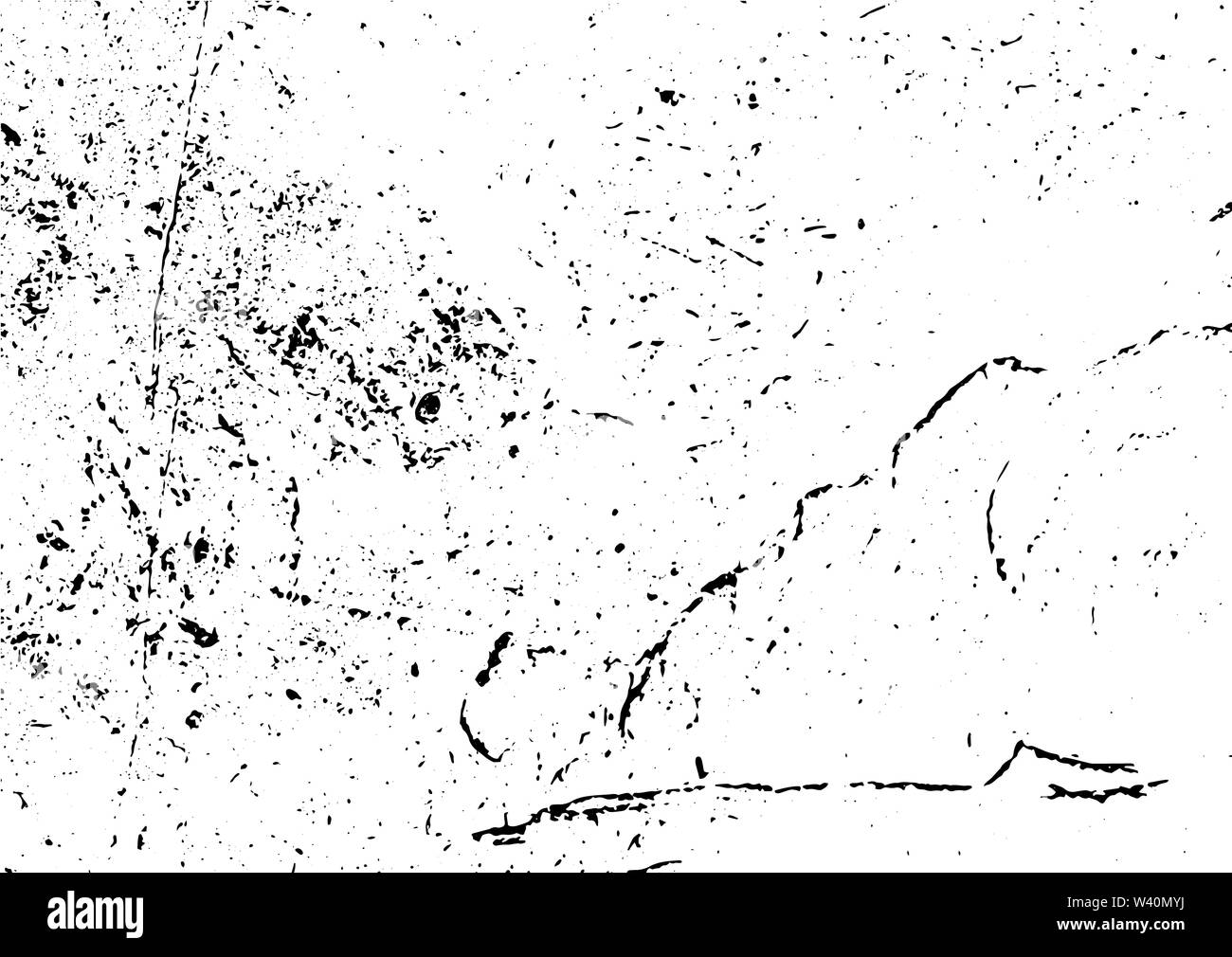 Bianco e nero grunge. Sovrapposizione di emergenza texture. Abstract la polvere dalla superficie ruvida e muro sporco il concetto di sfondo. Illustrazione di emergenza semplicemente luogo ov Foto Stock