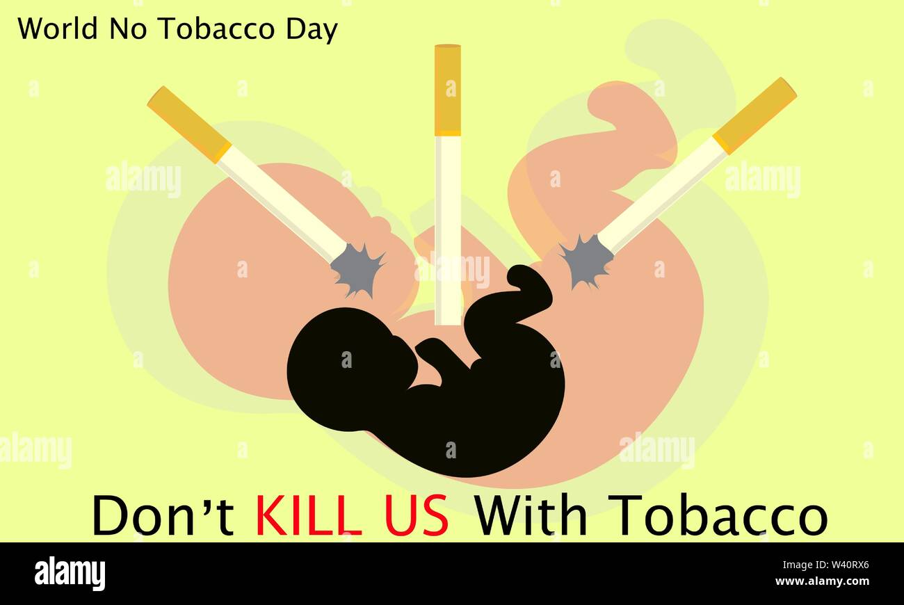 Illustrazione Di celebra la Giornata Mondiale senza tabacco Illustrazione Vettoriale