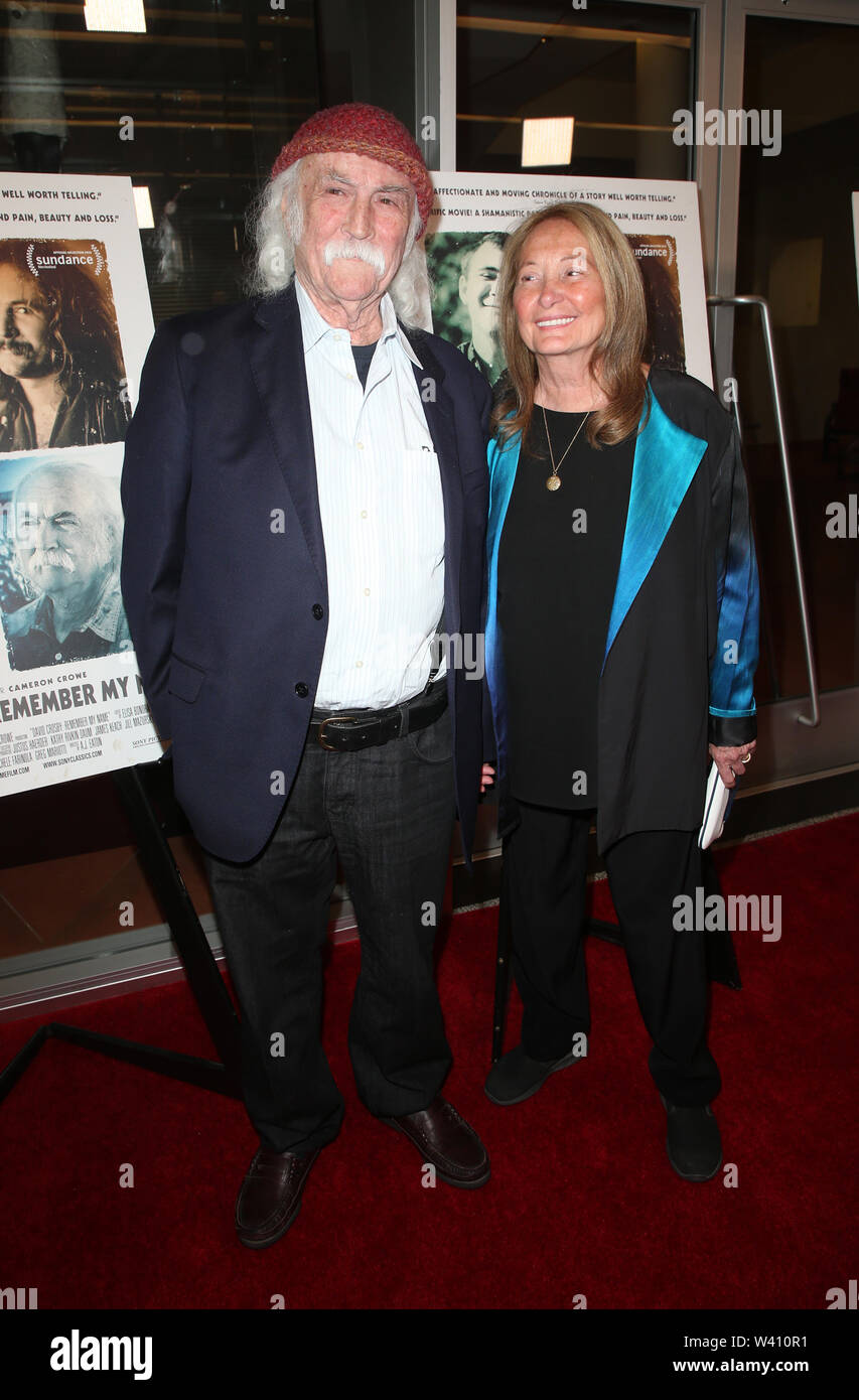 Los Angeles, Ca, Stati Uniti d'America. 18 Luglio, 2019. David Crosby, Jan danza, alla David Crosby: ricordare il mio nome' Premiere del film sul coperchio a Linwood Dunn Theatre di Los Angeles, la California il 18 luglio 2019. Credito: Faye Sadou/media/punzone Alamy Live News Foto Stock