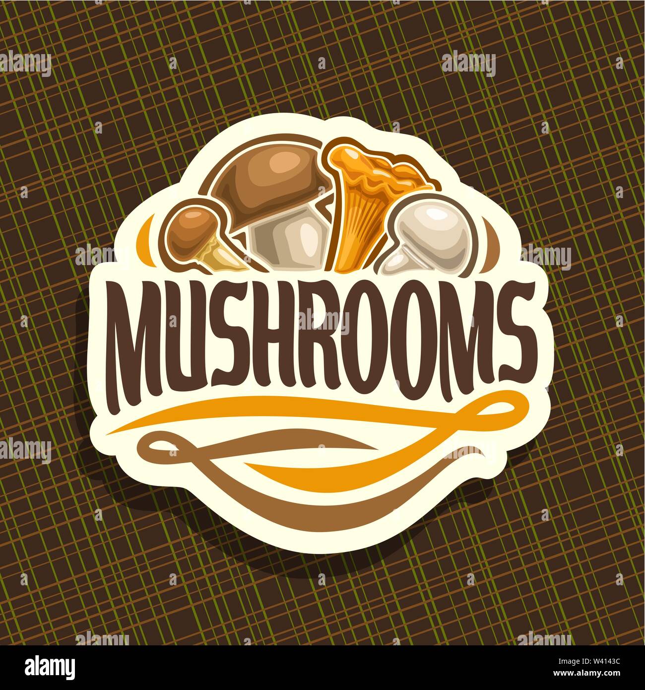 Il logo del vettore per i funghi Illustrazione Vettoriale