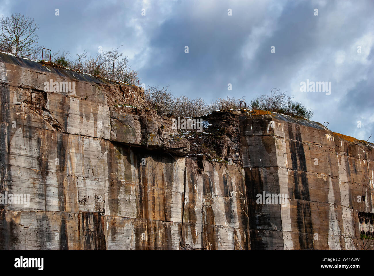 Guerra Mondiale 2 reliquie al Blockhaus d'Eperlecques (Eperlecques Bunker) in Francia Foto Stock