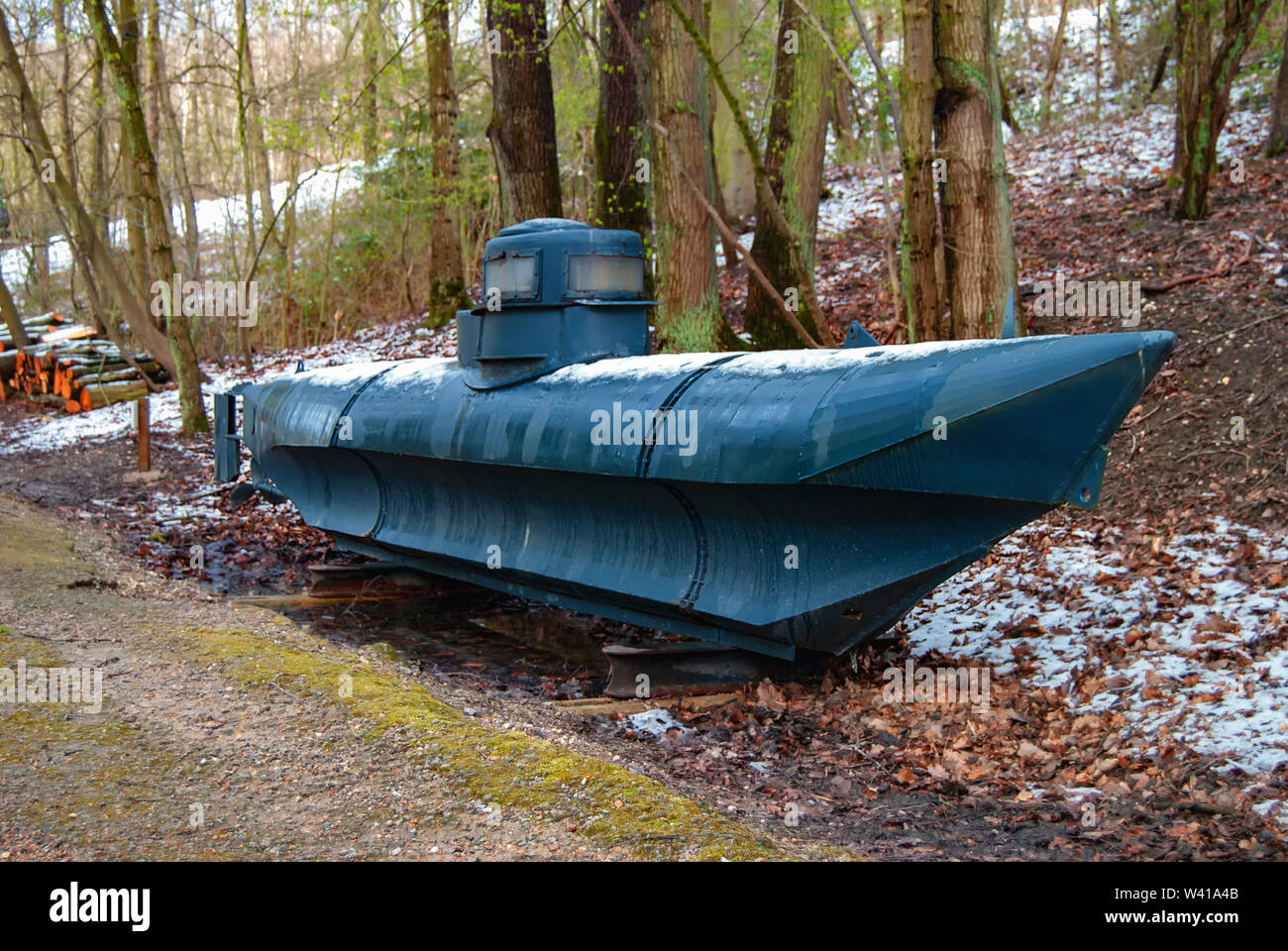 Guerra Mondiale 2 reliquie al Blockhaus d'Eperlecques (Eperlecques Bunker) in Francia Foto Stock