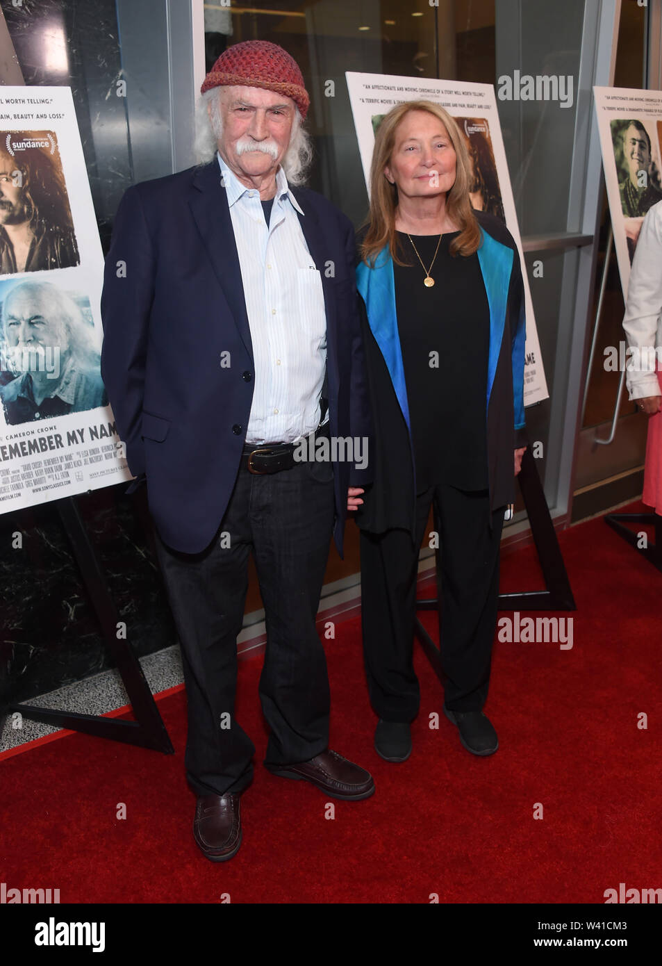 Luglio 18, 2019, Hollywood, California, Stati Uniti d'America: David Crosby e Jan dance arriva per il 'David Crosby: ricordare il mio nome' Los Angeles Premiere detenute all'Linwood Dunn Teatro. (Credito Immagine: © Lisa O'Connor/ZUMA filo) Foto Stock