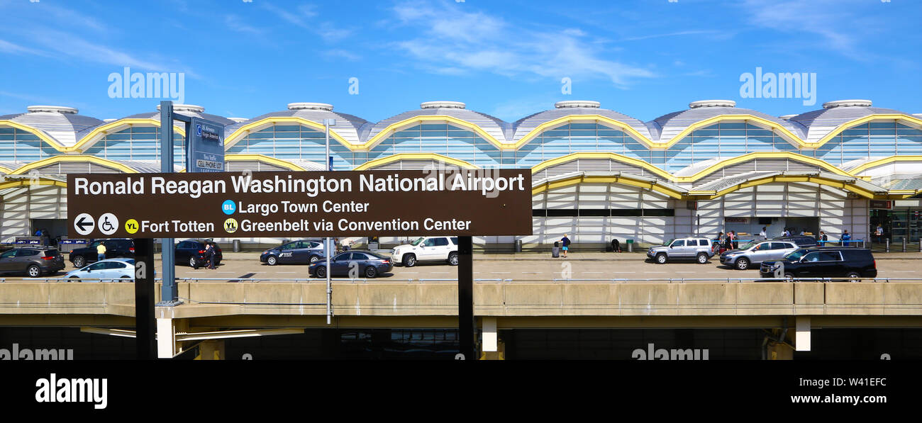 L'Aeroporto Nazionale Ronald Reagan di Washington Foto Stock