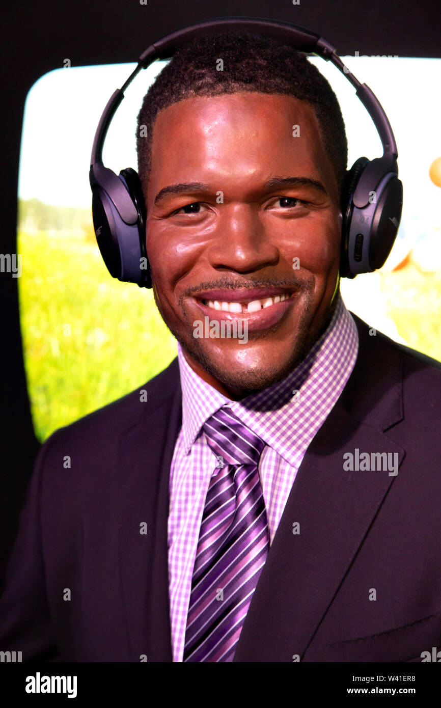 Michael Strahan in Madame Tussauds di New York Foto Stock