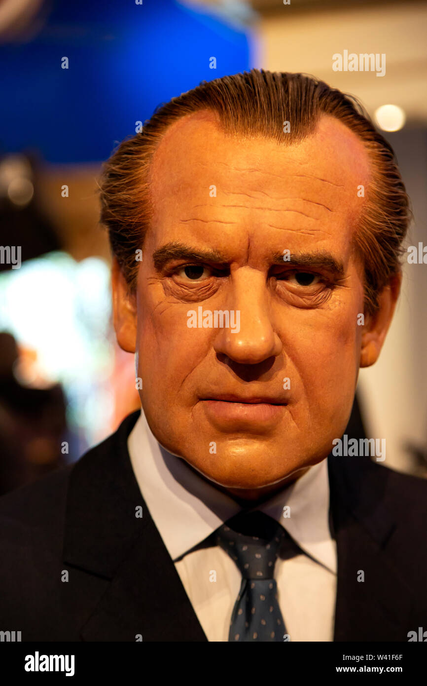 Richard Nixon nel Museo delle cere di Madame Tussauds di New York Foto Stock