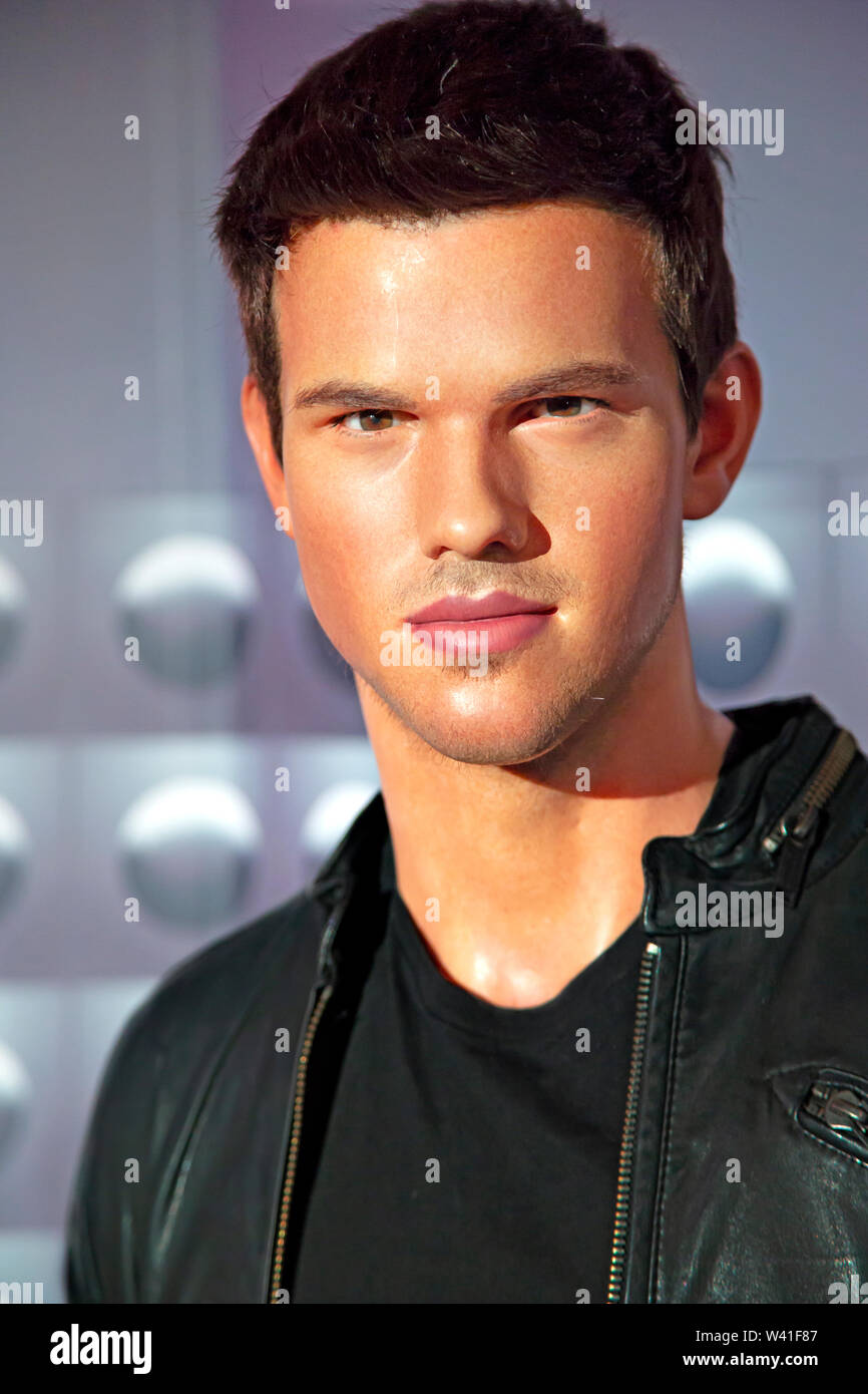 Taylor Lautner in Madame Tussauds di New York Foto Stock