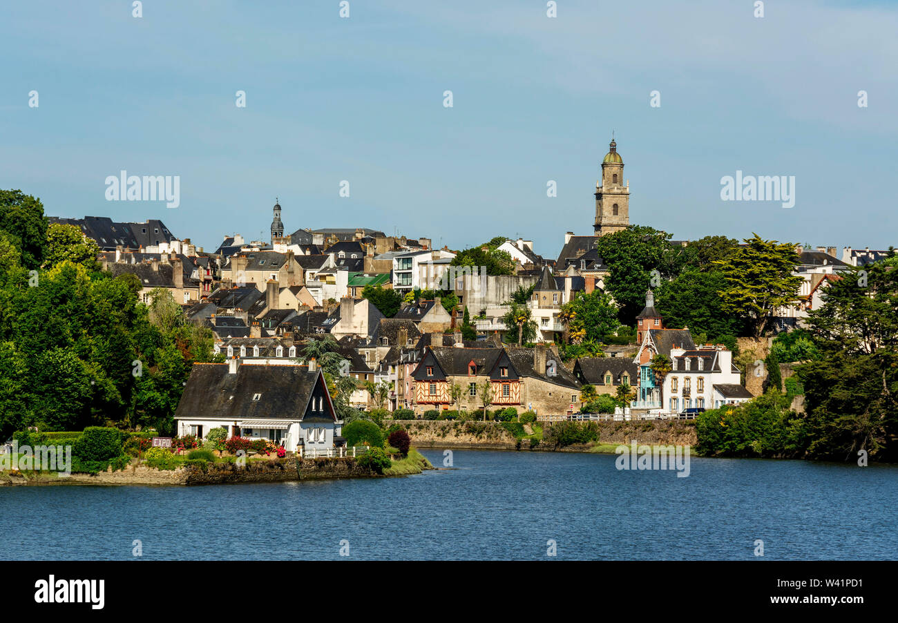 Auray. Il porto. Morbihan. Bretagne. Francia Foto Stock