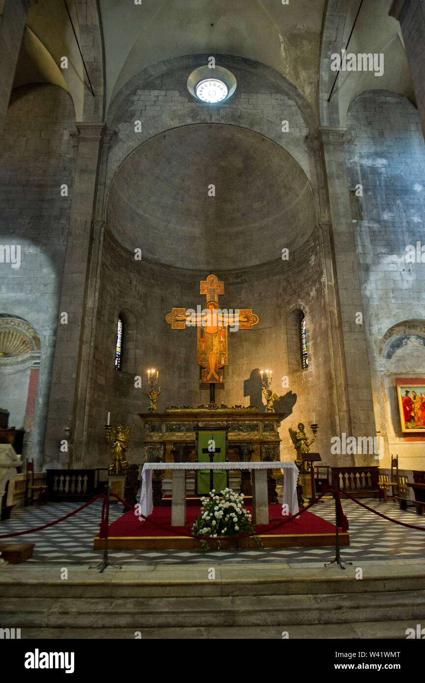 L'Italia, Toscana, Lucca, Chiesa di San Michele in Foro, in interni Foto Stock