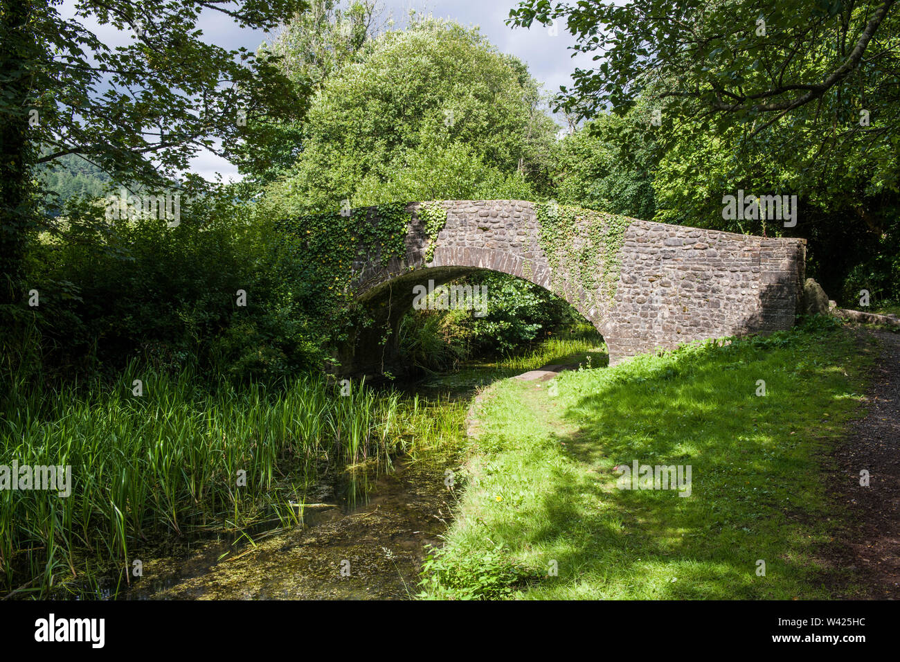 Il Neath, o Neath e Tennant, Canal nella valle di Neath tra Resolven Glynneath e. Il canale è in disuso ma ha molte caratteristiche interessanti. Foto Stock