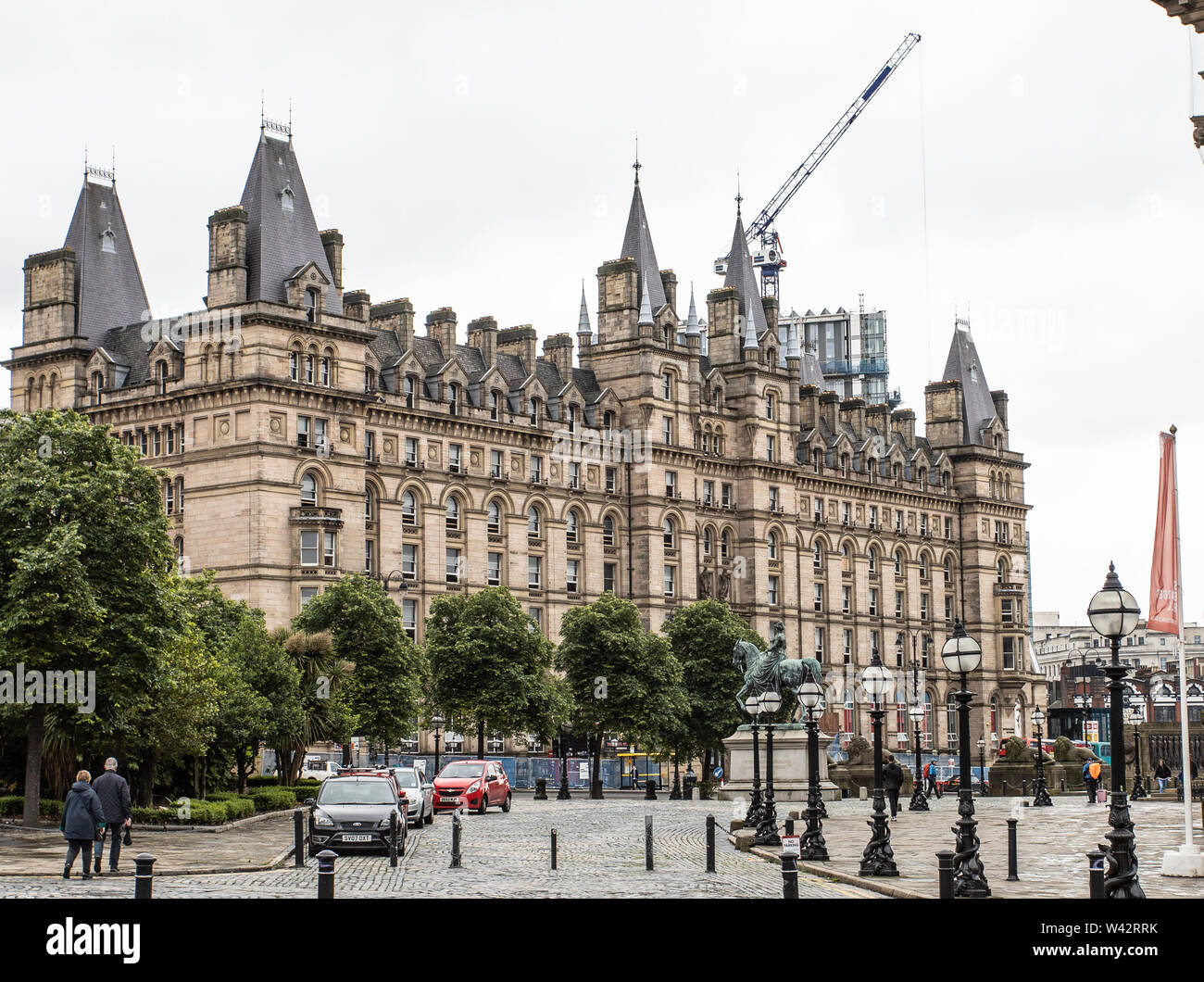 Vista frontale di originale North Western Hotel, Liverpool Foto Stock