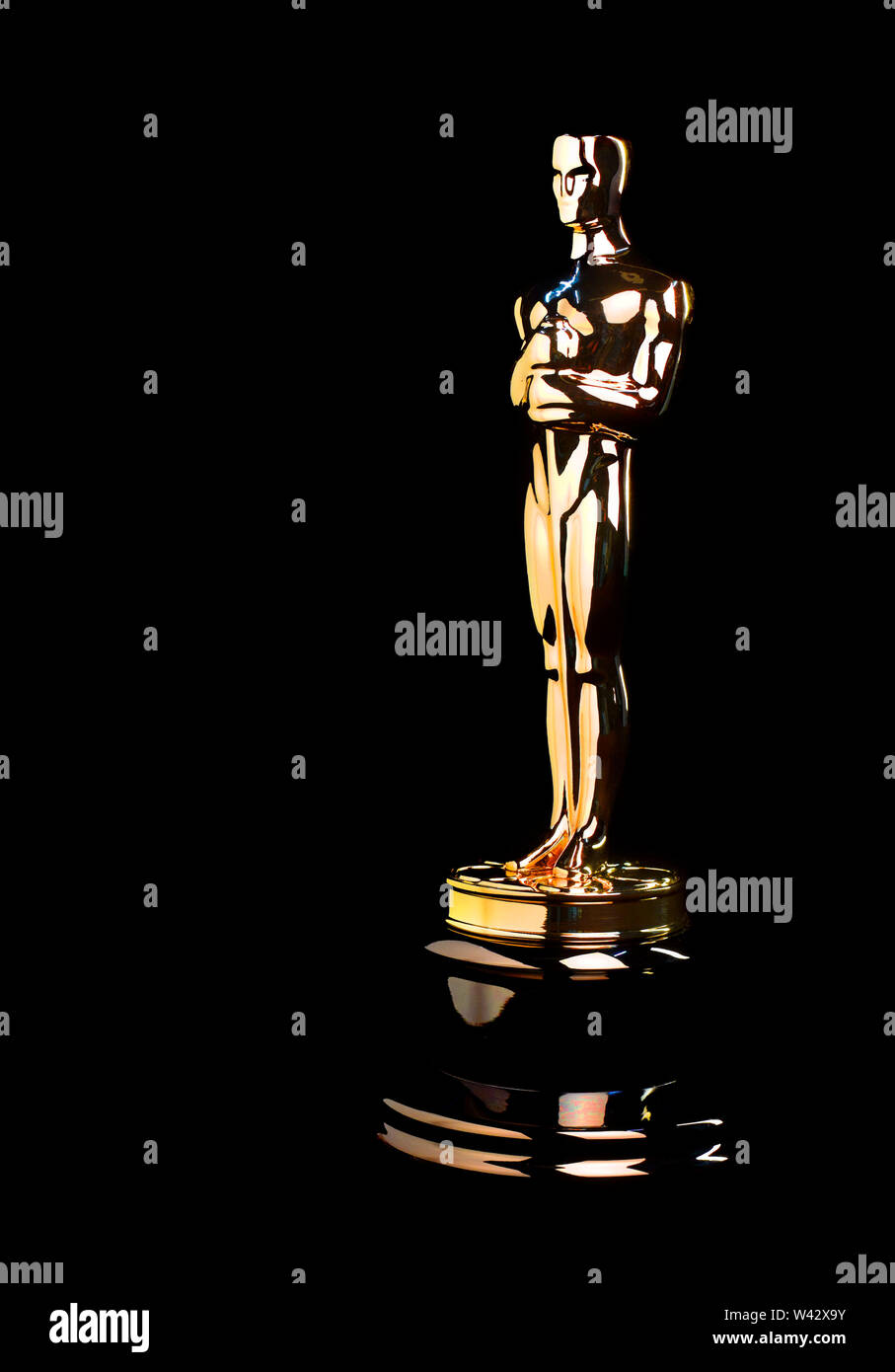 Replica statuetta Oscar Foto Stock