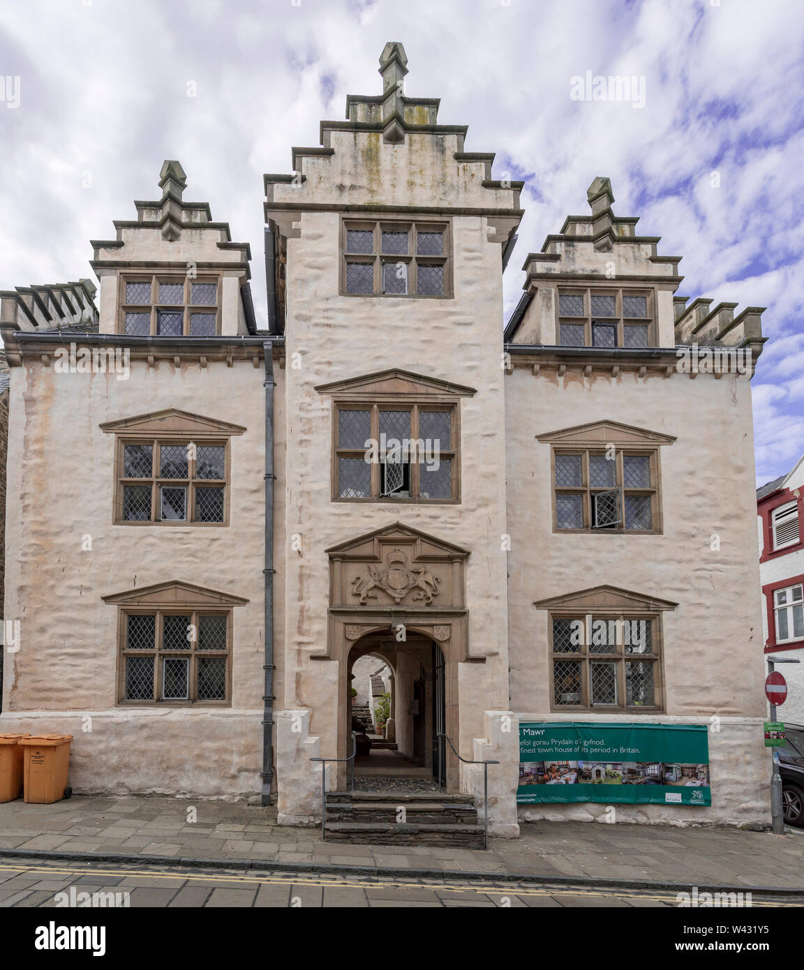 Plas Mawr town house a Conwy. Foto Stock