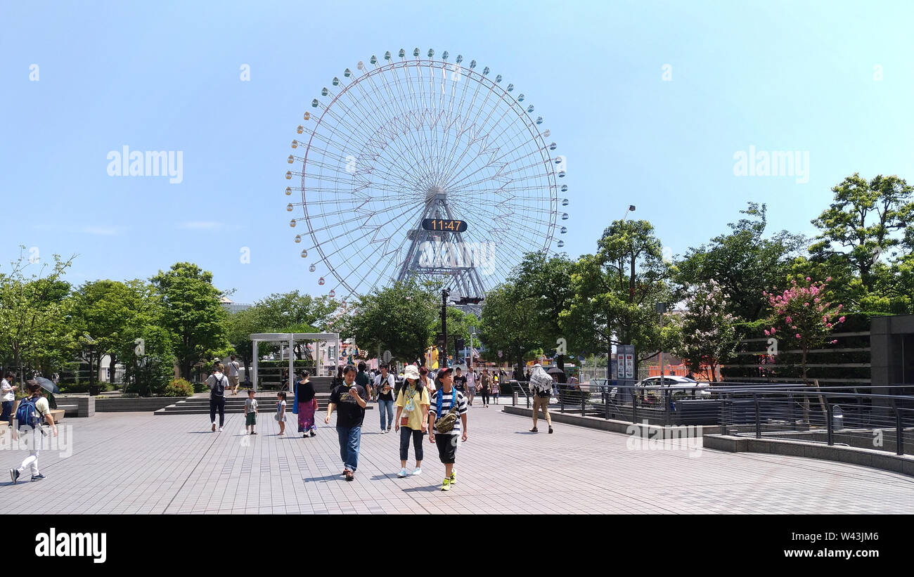 Pikachu focolaio! 2017. Un vero e proprio mondo di evento organizzato da The Pokémon Company a Yokohama Minato Mirai 21 area, Giappone tra il 9 agosto e il 15 agosto. Foto Stock