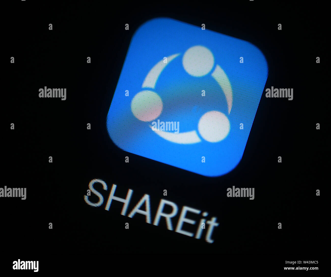 SHAREit icona applicazione sul display del computer Foto Stock