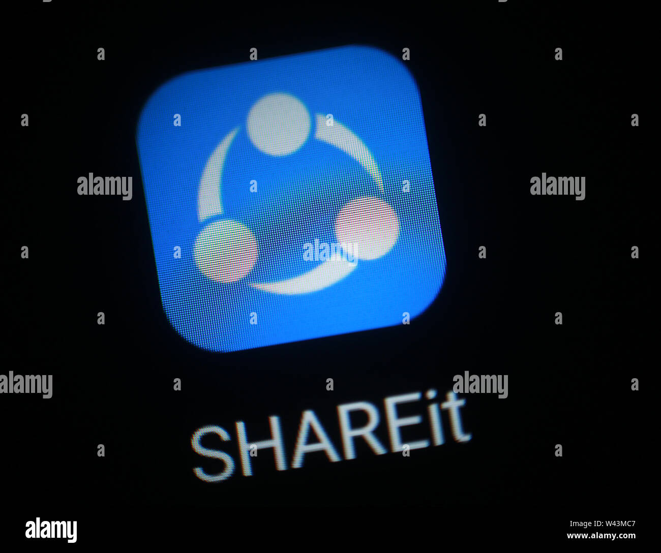 SHAREit icona applicazione sul display del computer Foto Stock