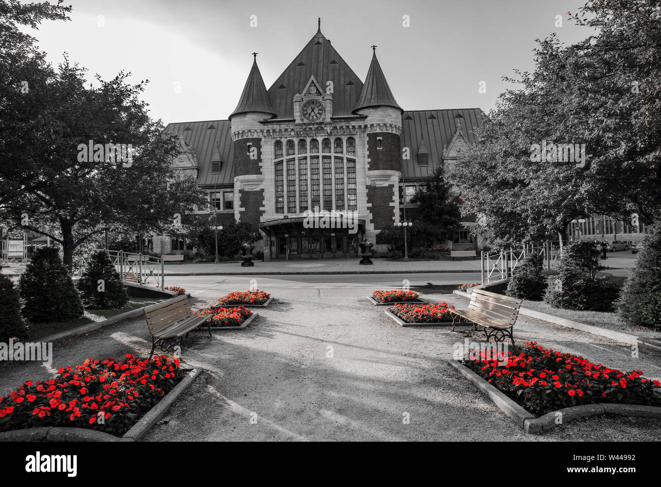 Quebec city stazione ferroviaria Foto Stock
