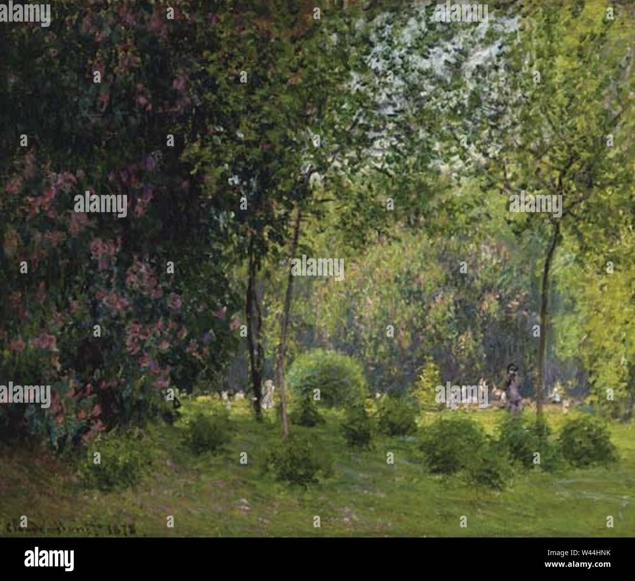 Claude Monet - Le Parc Monceau. Foto Stock