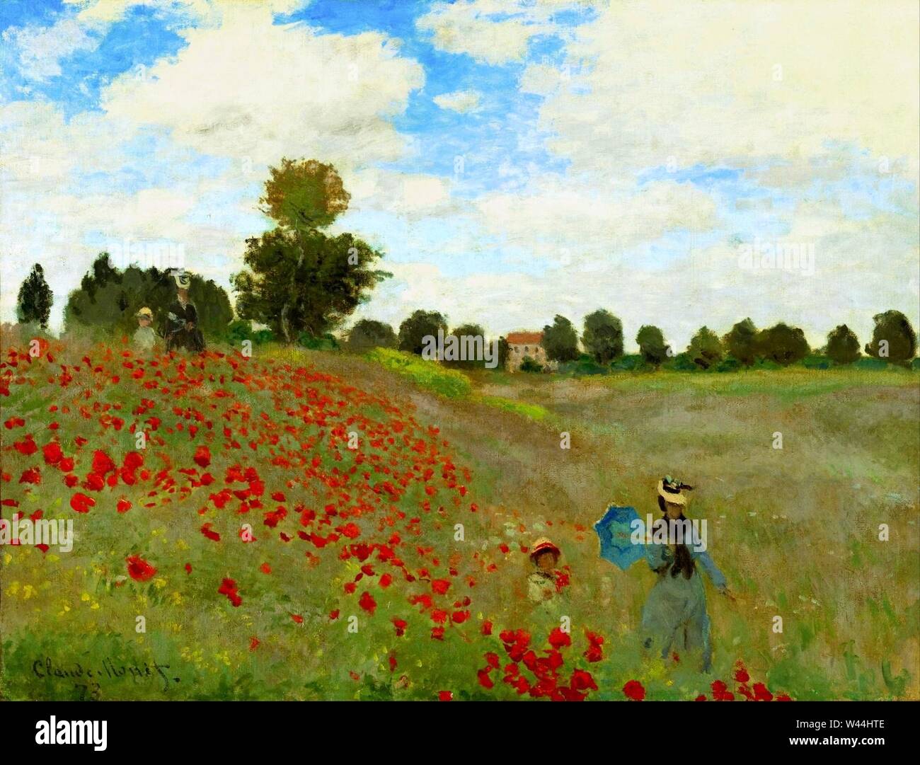 Claude Monet - Campo di papavero - regolato. Foto Stock
