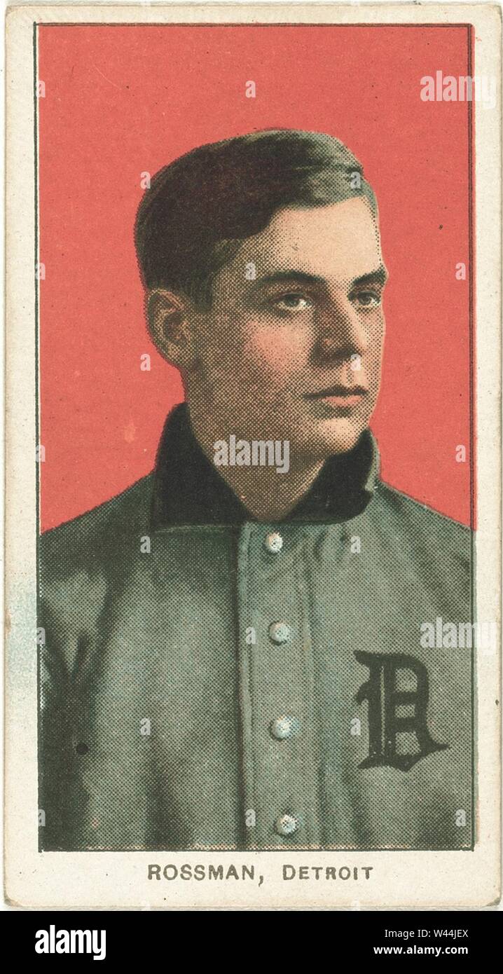 Claude Rossman, Detroit Tigers, baseball card ritratto Foto Stock