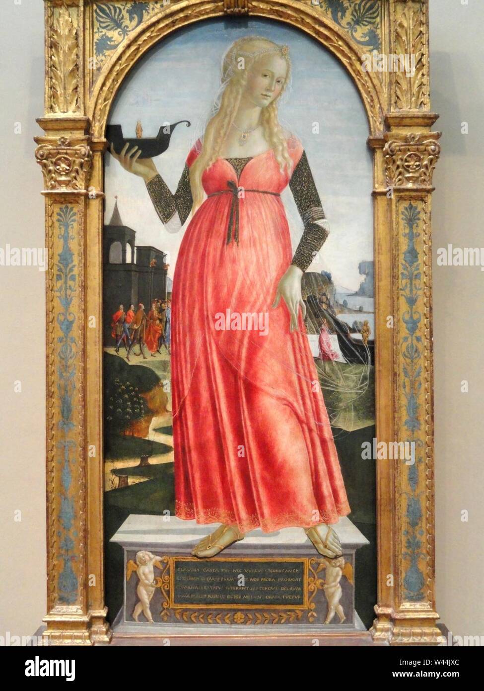 Claudia Quinta da Neroccio de' Landi, c. 1490-1495, tempera su pannello, vista 2 Foto Stock