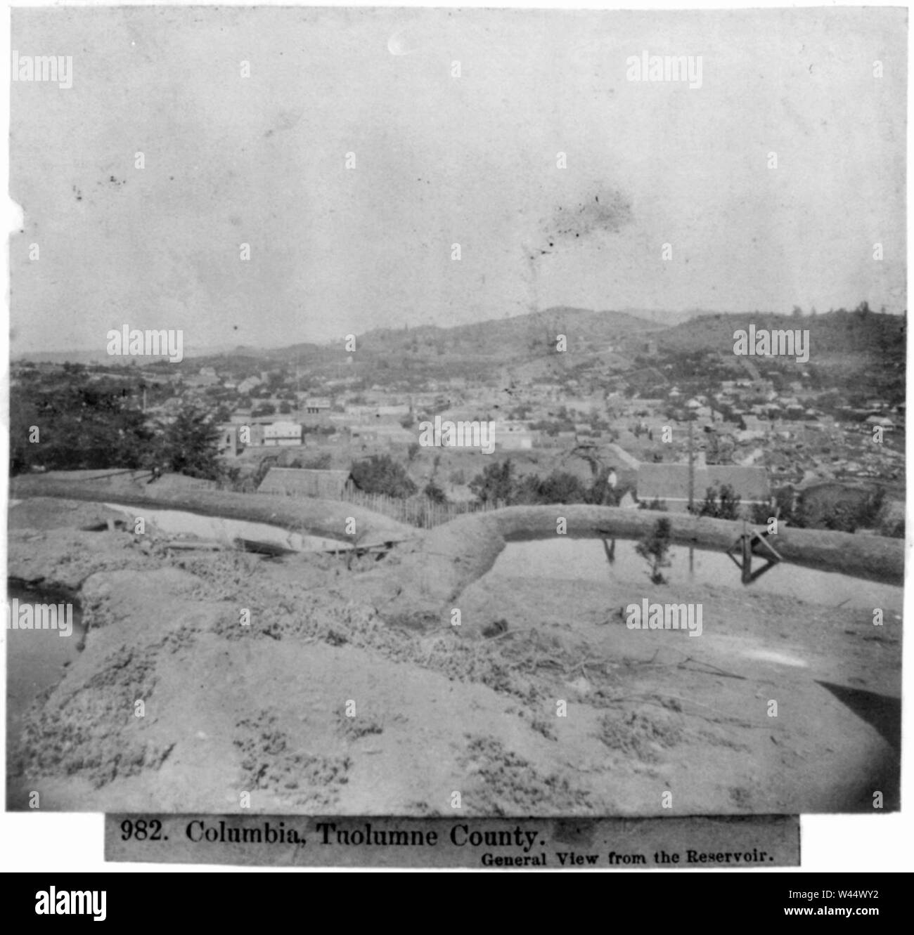 Columbia, Tuolumne County Vista generale dal serbatoio Foto Stock