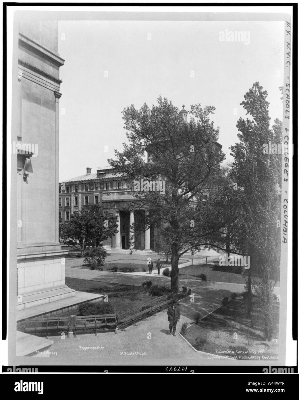 La Columbia University 1907. Guardando a nord-est dal riscontro della libreria Foto Stock