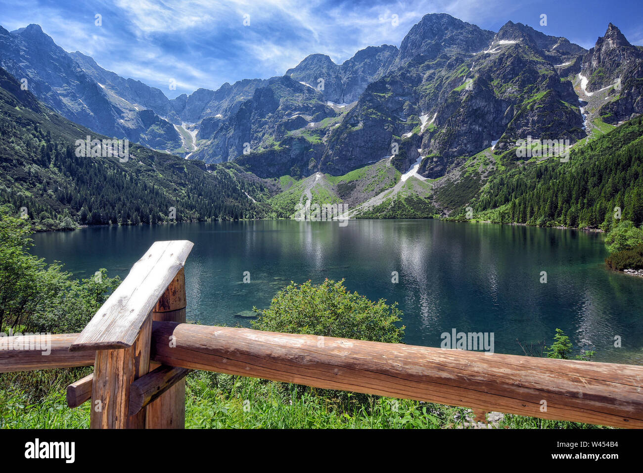 Occhio di mare lago del Tatra polacchi. Il lago dei primi cinque migliori laghi nel mondo Foto Stock