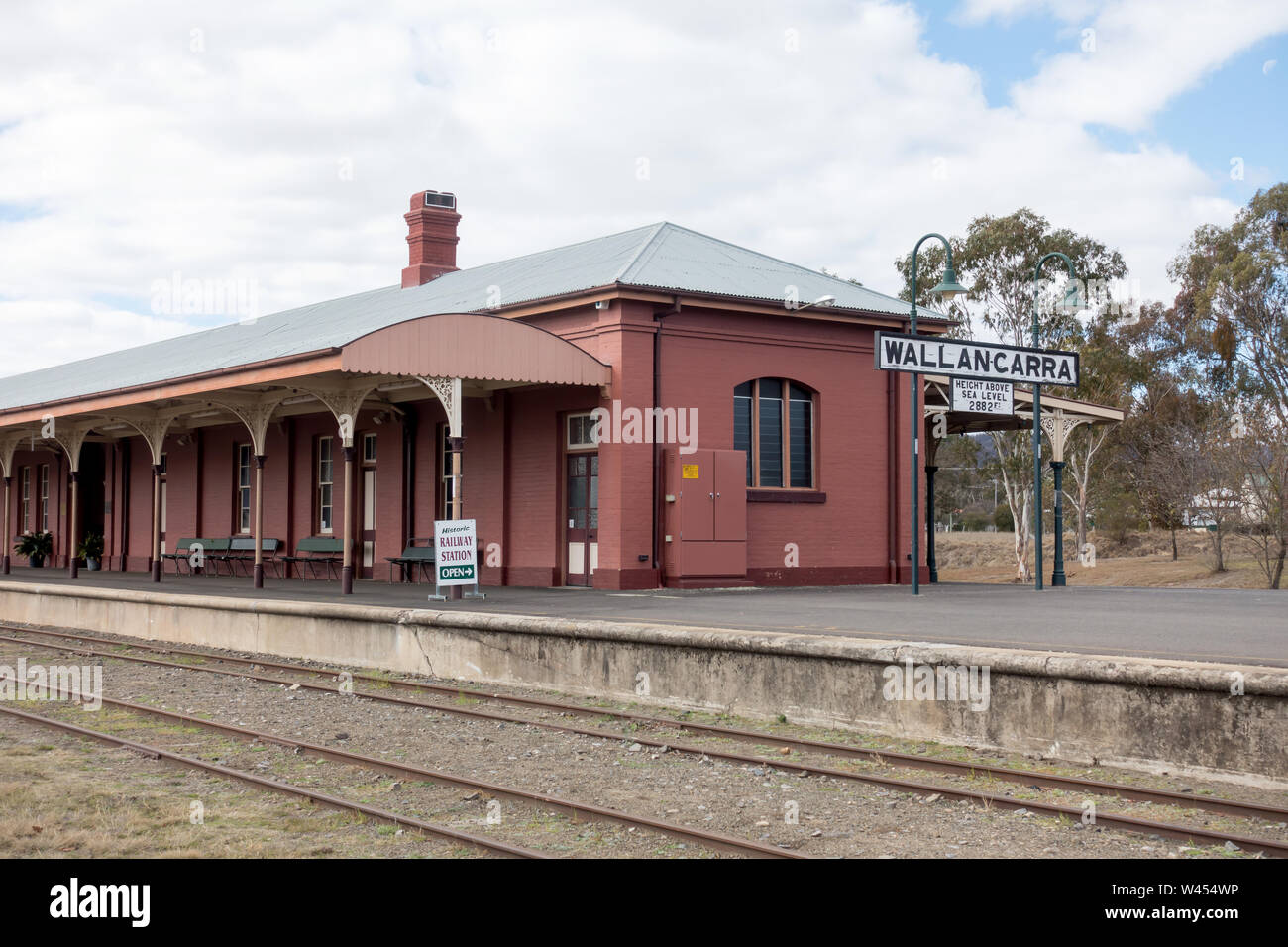 In disuso Wallangarra Stazione ferroviaria a Queensland/NSW confine. Foto Stock