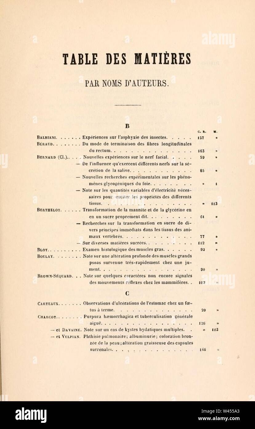 Comptes rendus des séances de la Société de Biologie et de ses filiales (pagina 325) Foto Stock