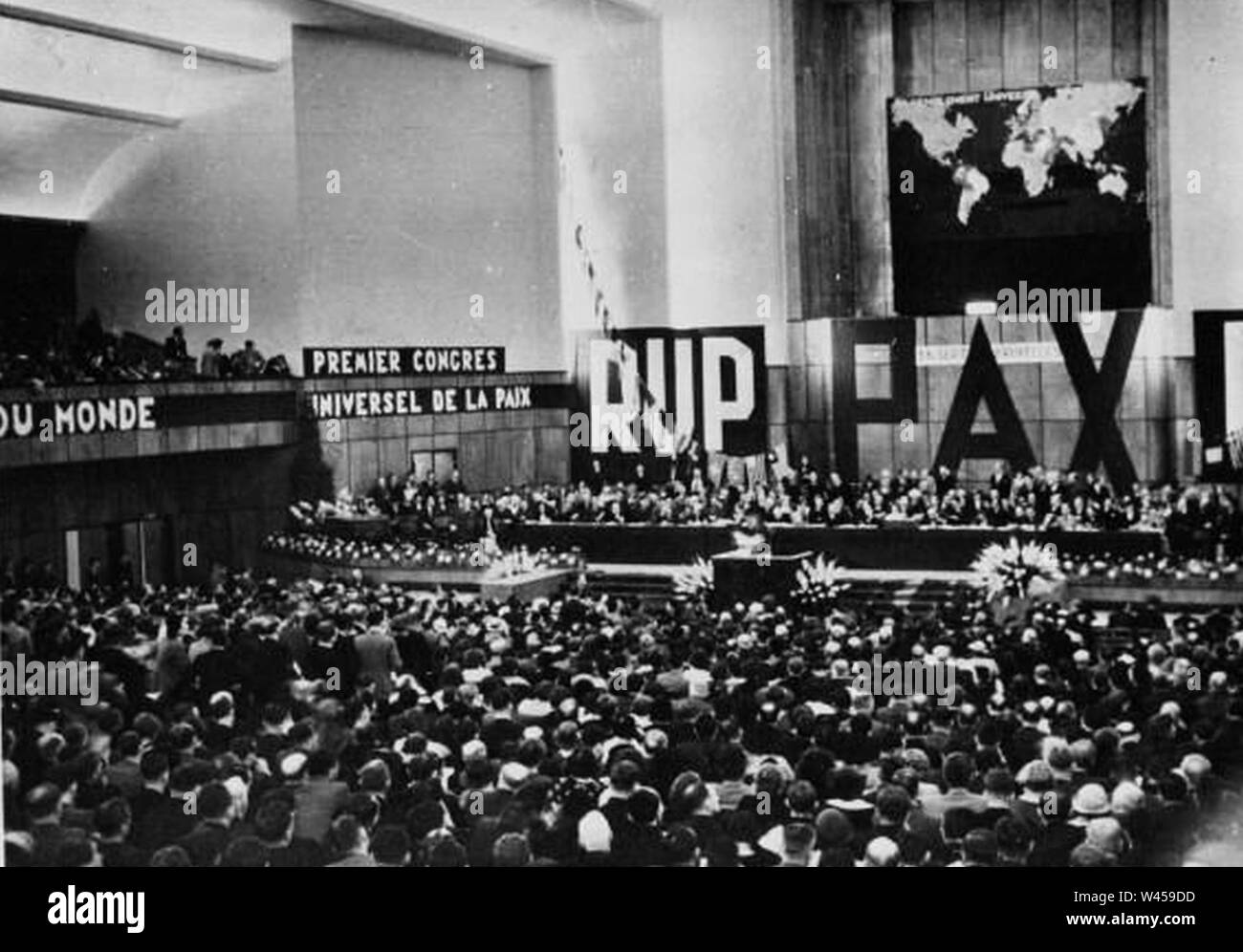 Congrès universel pour la paix 1936. Foto Stock