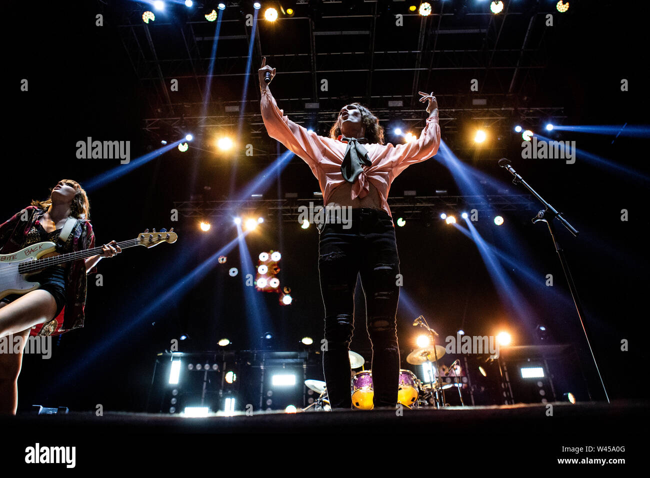 Il Barolo, Italia 6 luglio 2019 Maneskin live al Festival Collisioni 2019 © Roberto Finizio / Alamy Foto Stock
