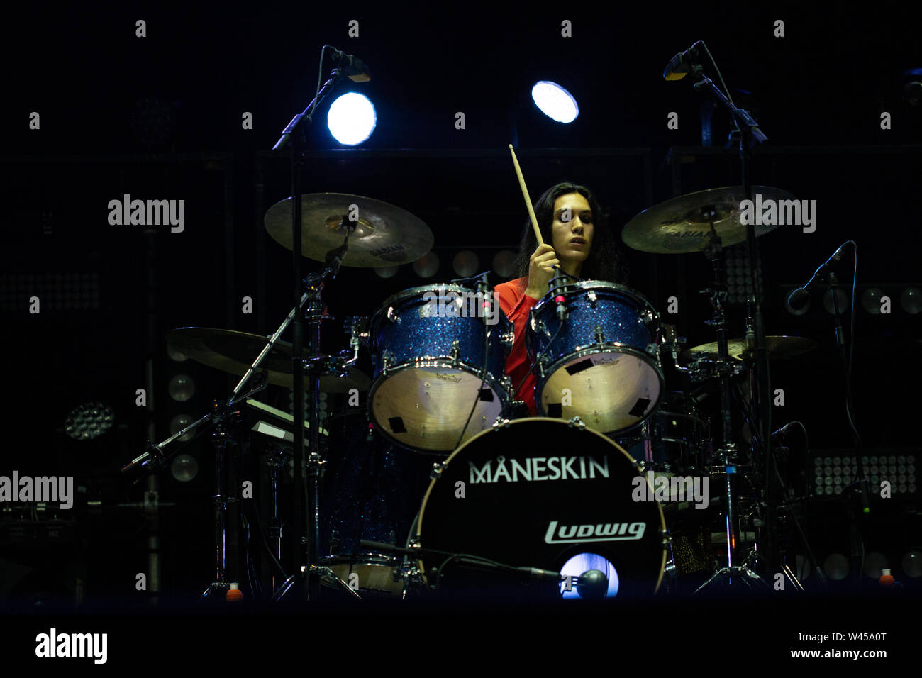 Il Barolo, Italia 6 luglio 2019 Maneskin live al Festival Collisioni 2019 © Roberto Finizio / Alamy Foto Stock
