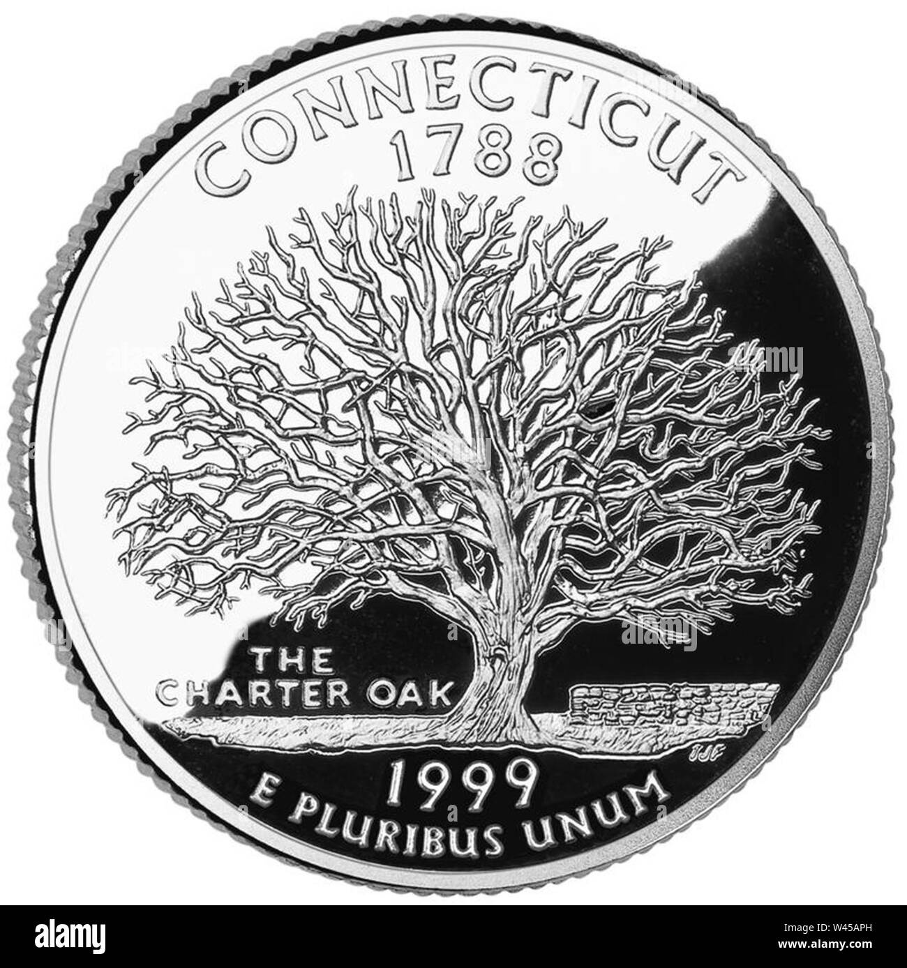 Connecticut trimestre, il lato di retromarcia, 1999. Foto Stock