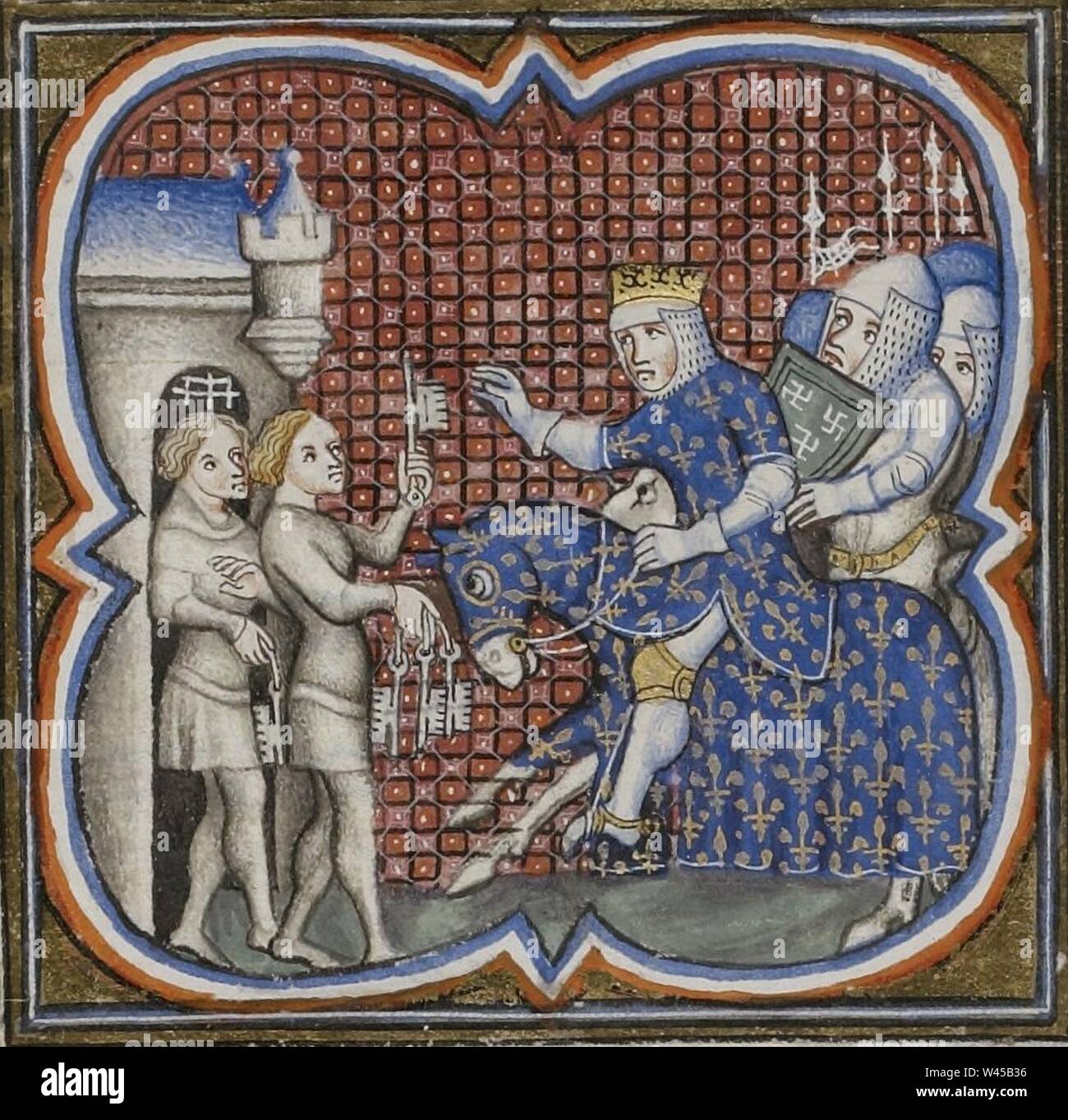 Conquista di Avignon da Luigi VIII (1226). Foto Stock