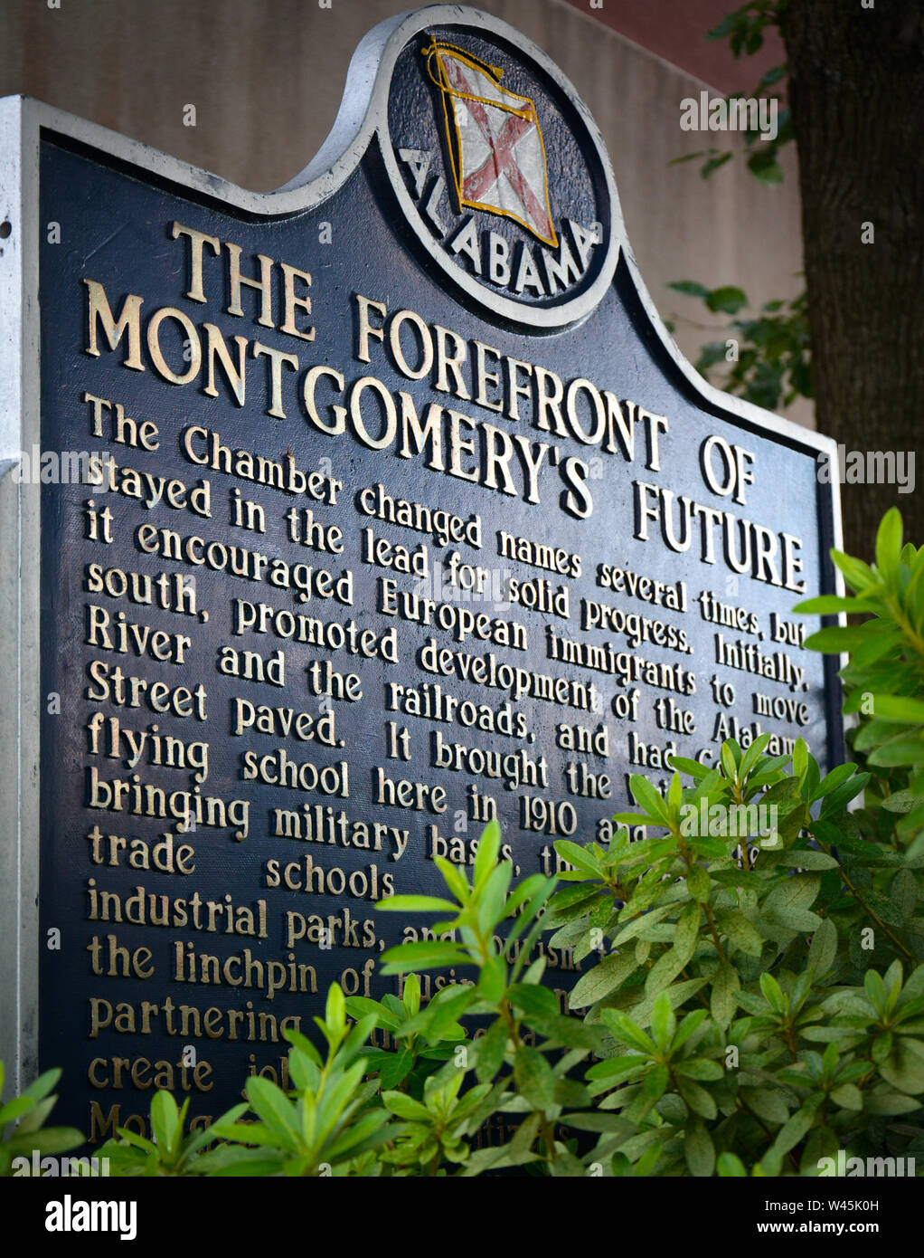 Marcatore storico indica i settori del commercio e dell'immigrazione ambtions ed è stata sostenuta dalla Camera di Commercio di Montgomery, AL, STATI UNITI D'AMERICA Foto Stock