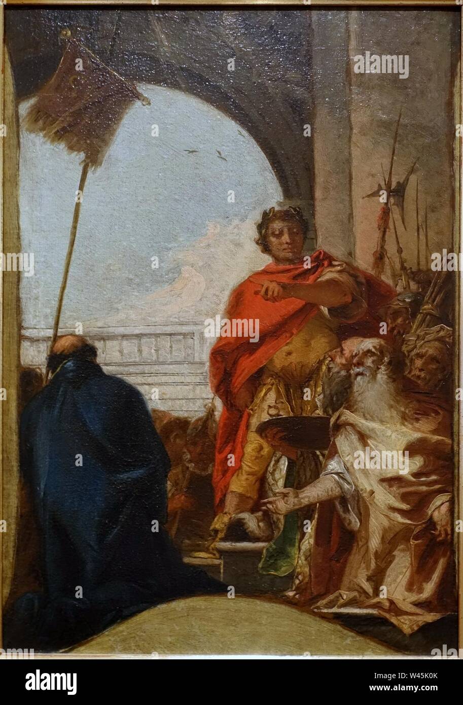 Costantino come victor su Lecinius e protettore della Chiesa, Giovanni Domenico Tiepolo, 1751 - Foto Stock