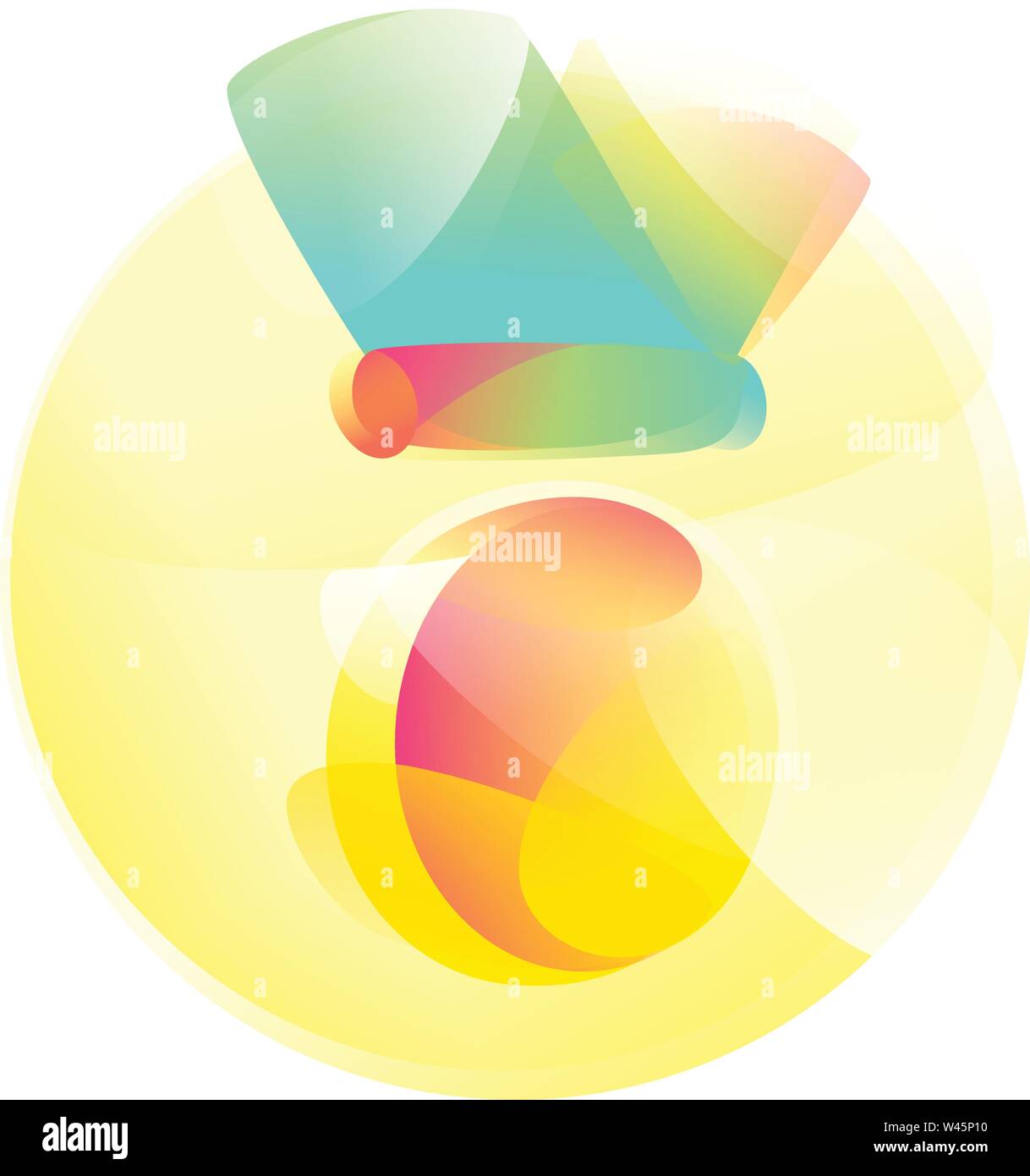 Medaglia d'oro per il premio posto. Medaglia del vincitore. Trofeo sportivo. Vettore icona piatta con gradiente, isolati su sfondo bianco. Icone per un sito web Illustrazione Vettoriale