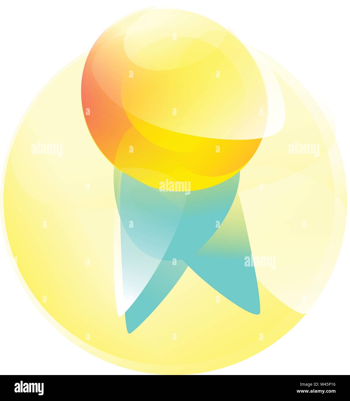 Premio per il premio posto. Il nastro del vincitore. Trofeo sportivo. Vettore icona piatta con gradiente, isolati su sfondo bianco. Stile alla moda. Le icone Illustrazione Vettoriale