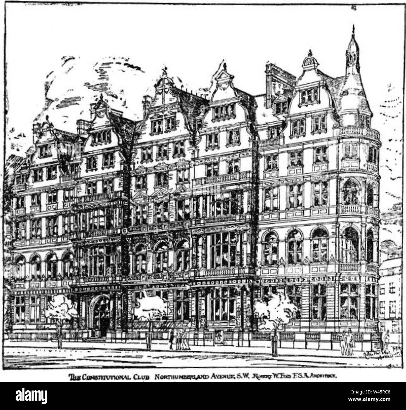 Club costituzionale (Pall Mall Gazette, 1886-10-04). Foto Stock