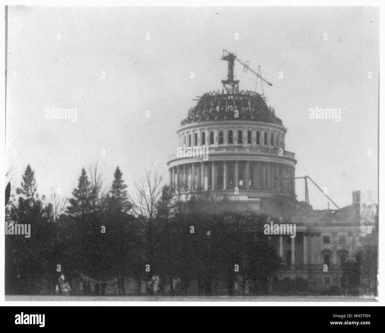 La costruzione della cupola del Campidoglio Foto Stock