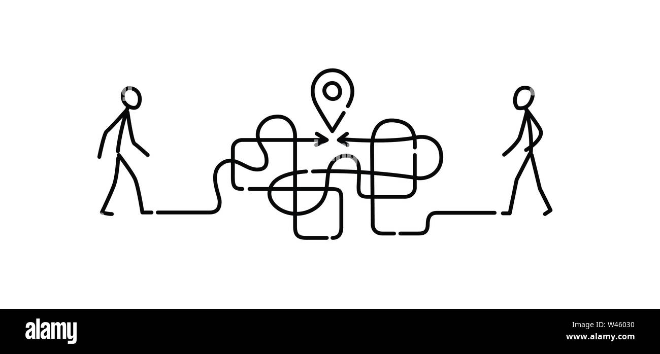 Illustrazione di un uomo a piedi attraverso un labirinto di un punto di incontro. Vettore. Il labirinto è come un cervello. Metafora. Lo stile lineare. Illustrazione per il sito web o Illustrazione Vettoriale Illustrazione di un uomo a piedi attraverso un labirinto di un punto di incontro. Vettore. Il labirinto è come un cervello. Metafora. Lo stile lineare. Illustrazione per il sito web o Illustrazione Vettoriale