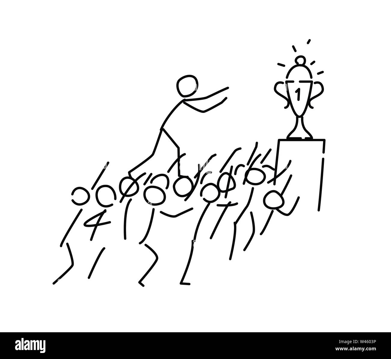 Illustrazione di un piccolo uomo andando a premio. Vettore. Per l'obiettivo della testa, a qualsiasi costo. Metafora. Lo stile lineare. Illustrazione per il sito o pre Illustrazione Vettoriale Illustrazione di un piccolo uomo andando a premio. Vettore. Per l'obiettivo della testa, a qualsiasi costo. Metafora. Lo stile lineare. Illustrazione per il sito o pre Illustrazione Vettoriale