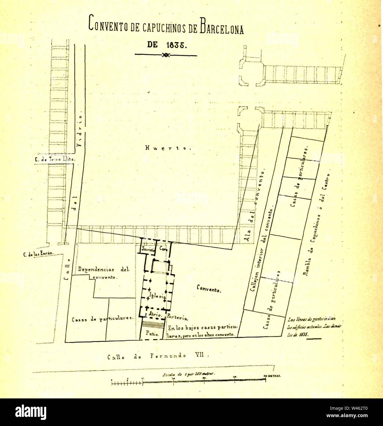 Convento de Capuchinos de 1835. Foto Stock