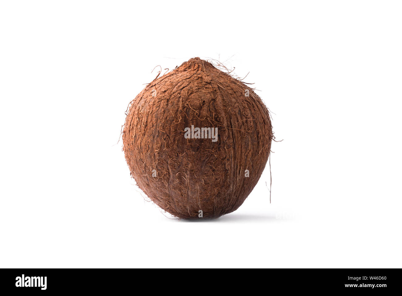 Il cocco isolato su sfondo bianco con percorso di clipping. Perfettamente ritoccate. pronto per l'uso di immagini di cibo. Pack shoot. Foto Stock