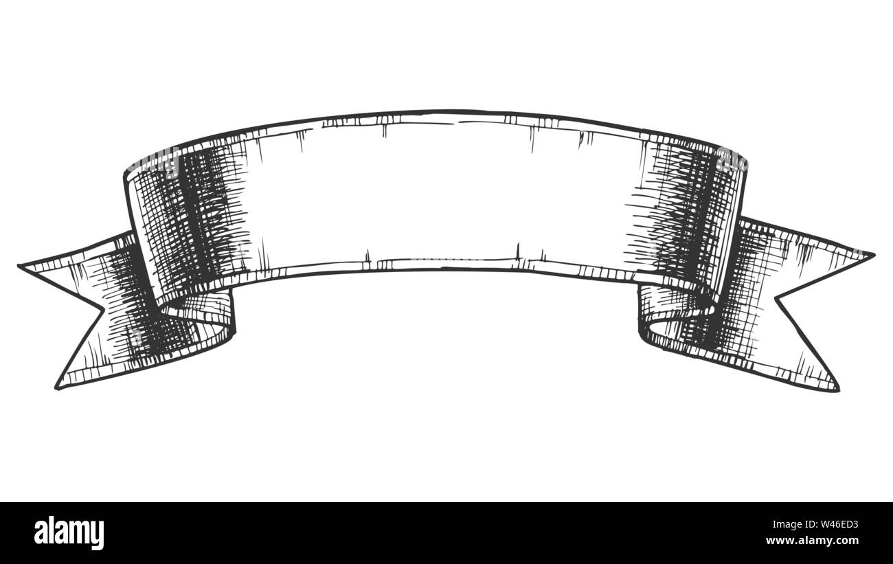 Vintage pubblicità classica bandiera vettore a nastro Illustrazione Vettoriale