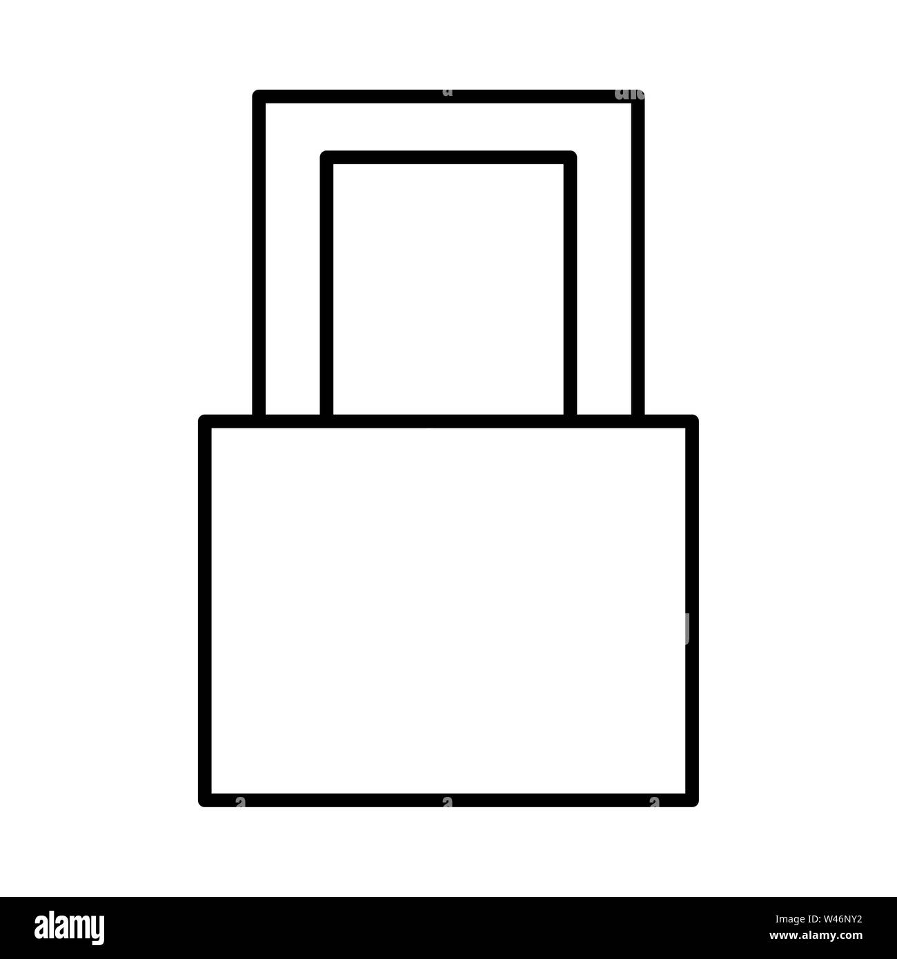 Bloccare il lucchetto Icona password o logo illustrazione. Uso perfetto per il sito web, disegno, progettazione, ecc. Foto Stock