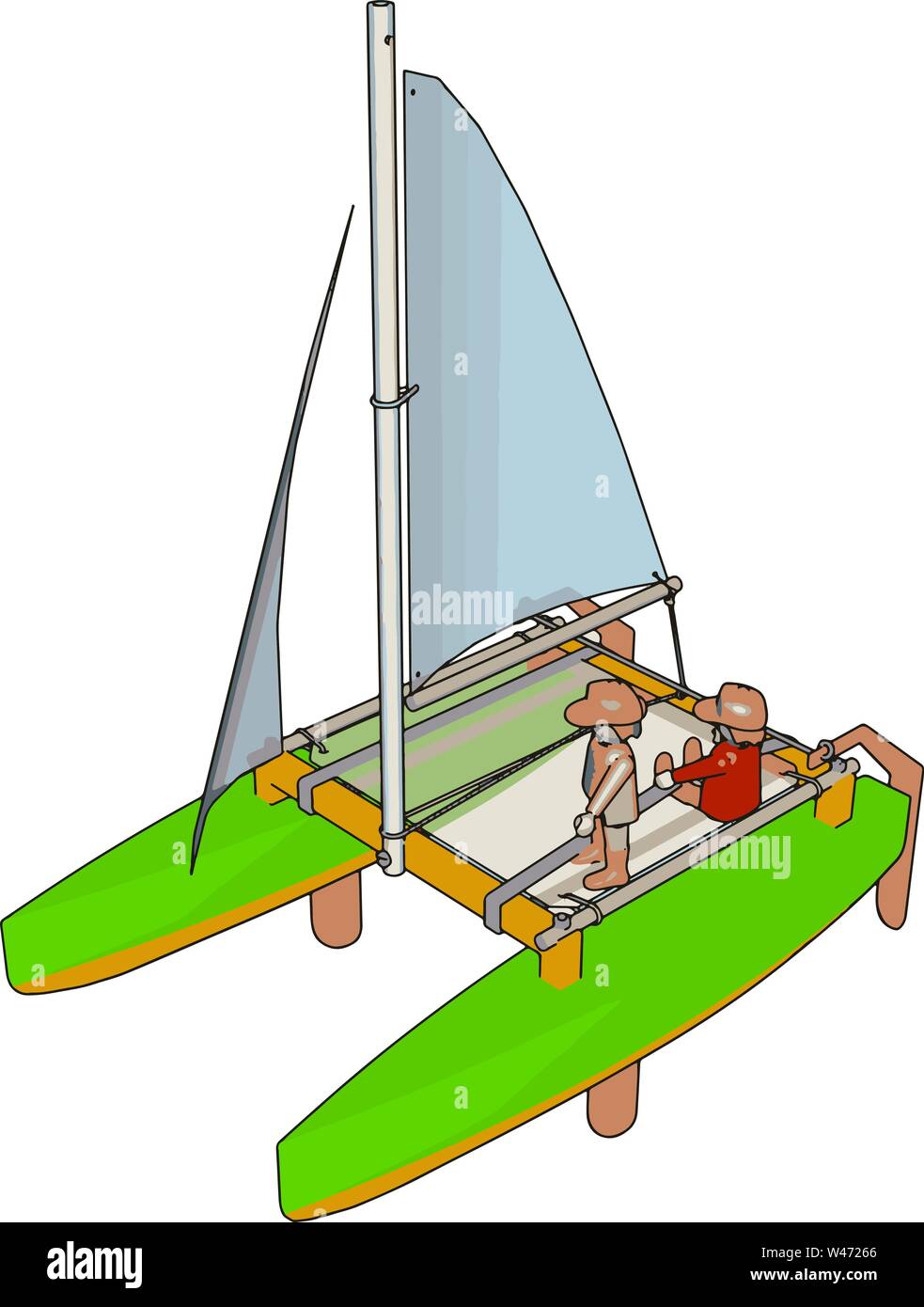 Barca giocattolo, illustrazione, vettore su sfondo bianco. Illustrazione Vettoriale