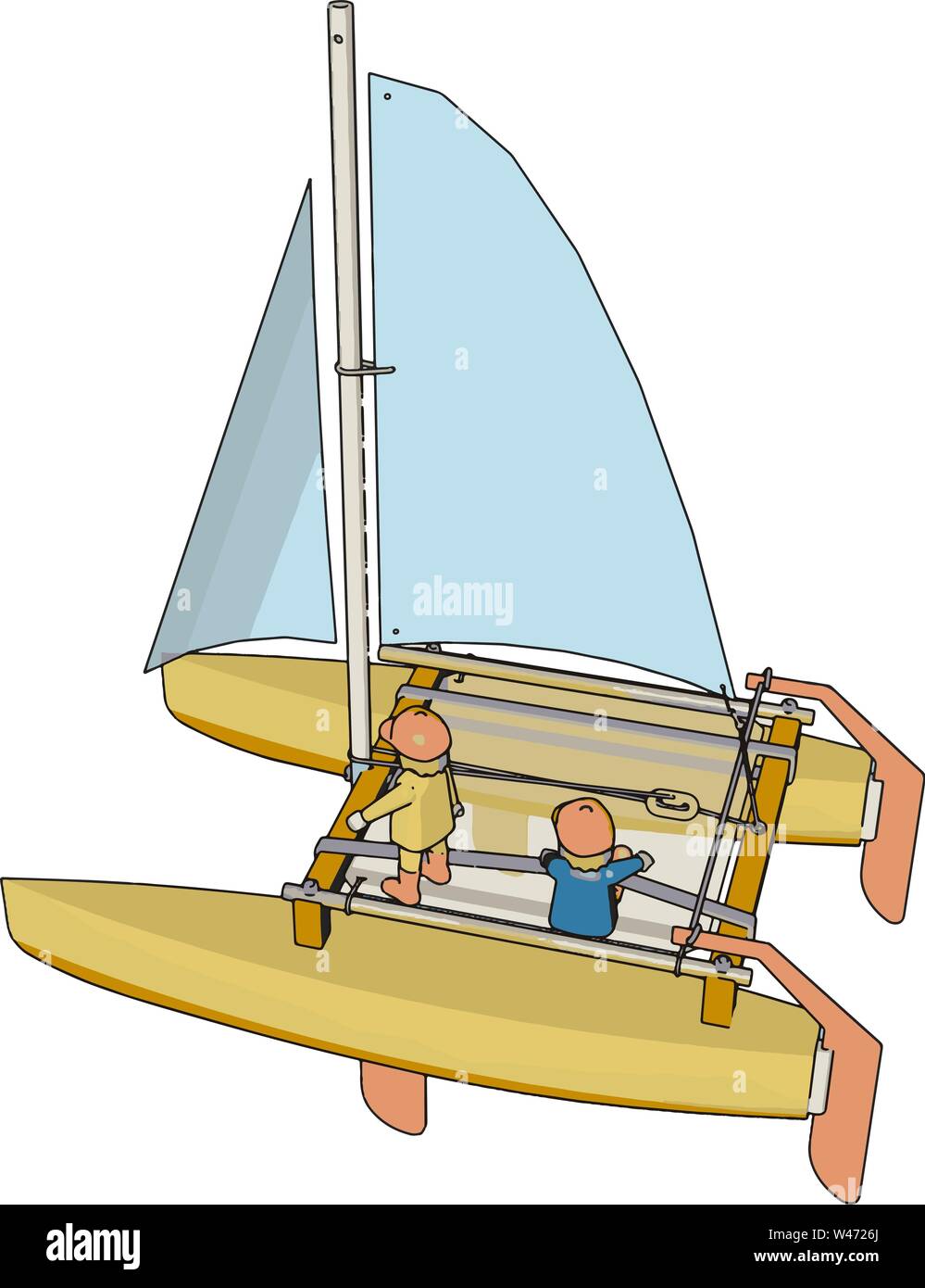 Barca giocattolo, illustrazione, vettore su sfondo bianco. Illustrazione Vettoriale