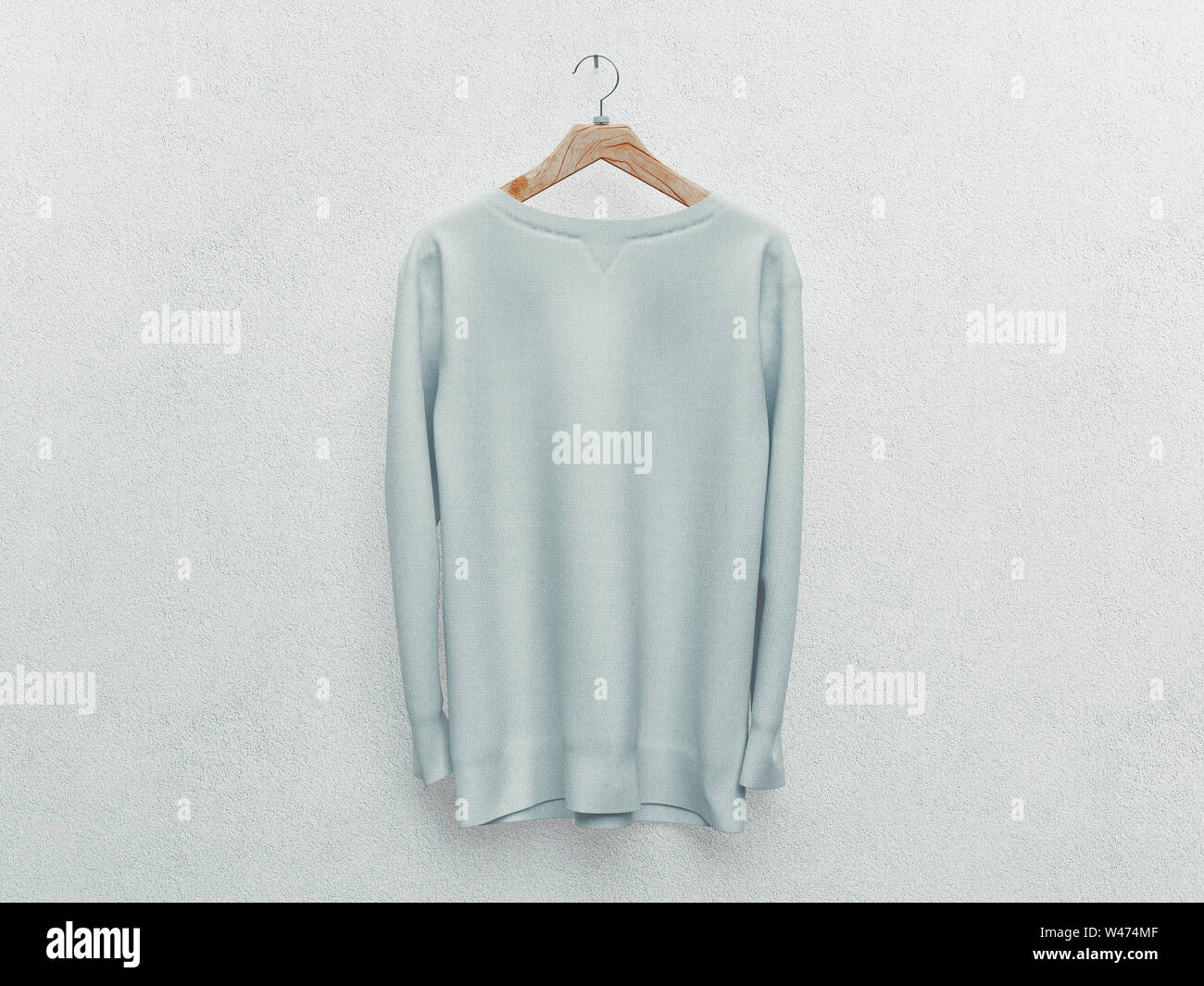 Impostare isolate di t-shirt bianco o realistici capi di vestiario. Il rendering 3d. vuoto o vuoto, chiaro Maglietta in cotone. Uomo e donna mockup uniforme Foto Stock